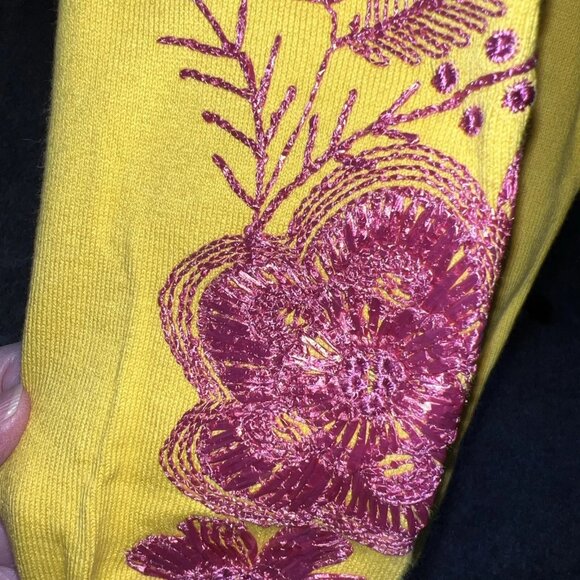 NEW NWT Boden Embroidered Blouson Cardigan in Lemon Fizz Size US 20 22 new - Picture 6 of 15